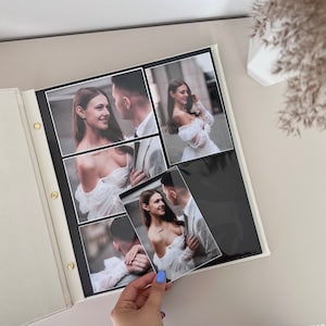 Wedding Memories Photo Album | Personalized Holder for 4x6 Photos | Custom Couple Gift | Large Slip-in Family Album | Personalized 4x6 Album