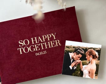 Personalisiertes, modernes Fotoalbum mit selbstklebenden Seiten, großes Hochzeitsalbum, Familienerinnerungsbuch