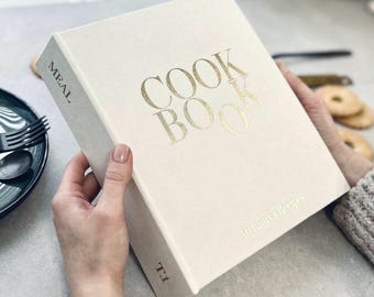 Personalized Recipe Book Binder, Hard Cover Cookbook, Custom Recipe Organizer