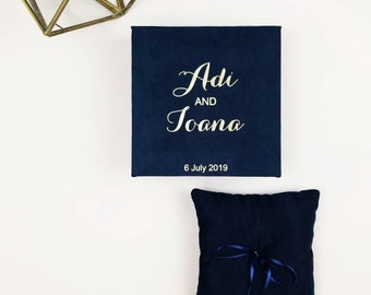 Personalized Wedding Ring Box | Custom Wedding Keepsake with Pillow