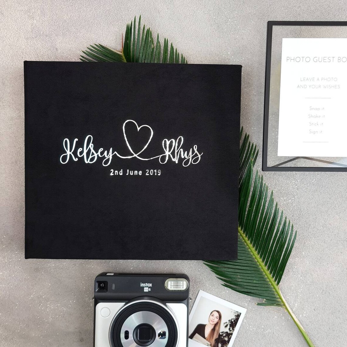 Alternative wedding guest book Black Wedding Album with Black Etsy