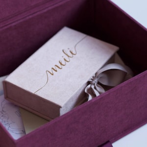 Personalized Keepsake Clamshell Box, Presentation gift box, Wedding, Birthday Congratulations Money Cash Gift Box
