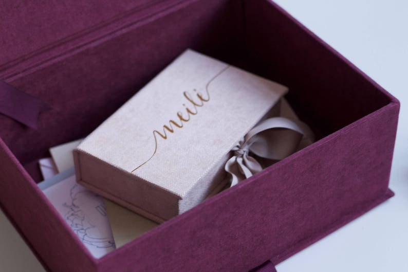 Personalized Keepsake Clamshell Box, Presentation gift box, Wedding, Birthday Congratulations Money Cash Gift Box