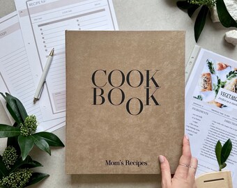 Personalized Blank Recipe Book Binder, Custom Cookbook, Cooking Gift For Christmas