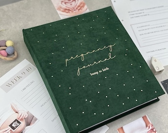 Personalized Pregnancy Journal, Baby Milestone Keepsake Binder