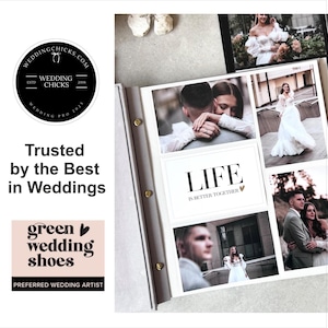 Personalized Wedding Photo Album With Sleeves for 40-400 4x6 Photos | Slip In Photo Book for 10x15cm Photos | Custom Memory Keepsake Book