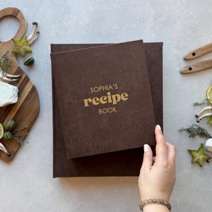 Organizador de pasta de receitas personalizado, livro de receitas de cozinha A4, diário de receitas de família, presente de cozinheiro mais vendido, livro de receitas de pasta de argolas A5