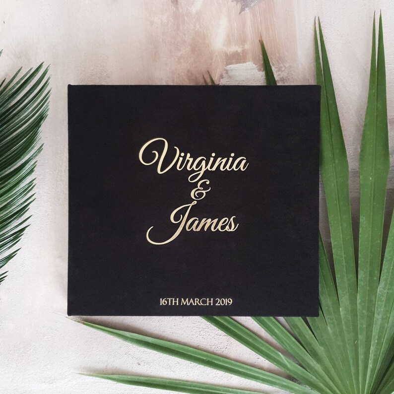 Black Wedding Album Instant Guest Book Black Pages Instax Etsy UK