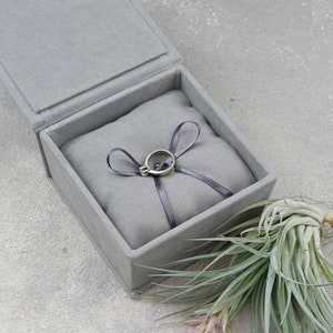 Personalized wedding ring box with pillow Wedding ring pillow Ring bearer box Ceremony ring box Engagement Ring box with pillow image 1