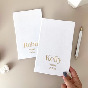Personalisierte Hochzeitsgelübde 2er-Set | Seine und Ihre Gelübde | Personalisiertes Duo | Gelübde Karten für die Hochzeitszeremonie