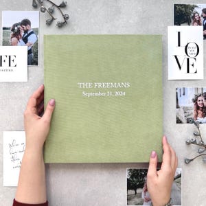 Handmade Extra Large Wedding Photo Album: Personalized Slip-In 4x6 Photos Keepsake - anniversary husband gift