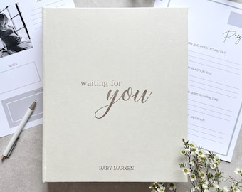 Personalized Pregnancy Journal, Pregnancy Milestones book, Gift Mom to be