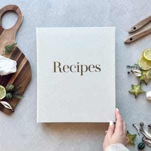 Pasta de receitas A4 personalizada, livro de receitas A4 personalizado, diário de receitas de cozinha A4, organizador de pasta de argolas para receitas de família