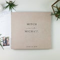 Personalized Wedding Guest Book, Instax Photo Album with Silver Lettering product logo