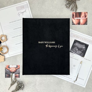 Schwangerschaftstagebuch Gender Neutral, personalisierter Schwangerschaftsplaner, Schwangerschaftstagebuch, Schwangerschaftsgeschenk für werdende Mama, Babyankündigungsbuch