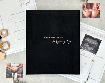 Zwangerschapsdagboek Genderneutraal, gepersonaliseerde zwangerschapsplanner, zwangerschapsdagboek, zwangerschapscadeau voor aanstaande moeder, babyaankondigingsboek