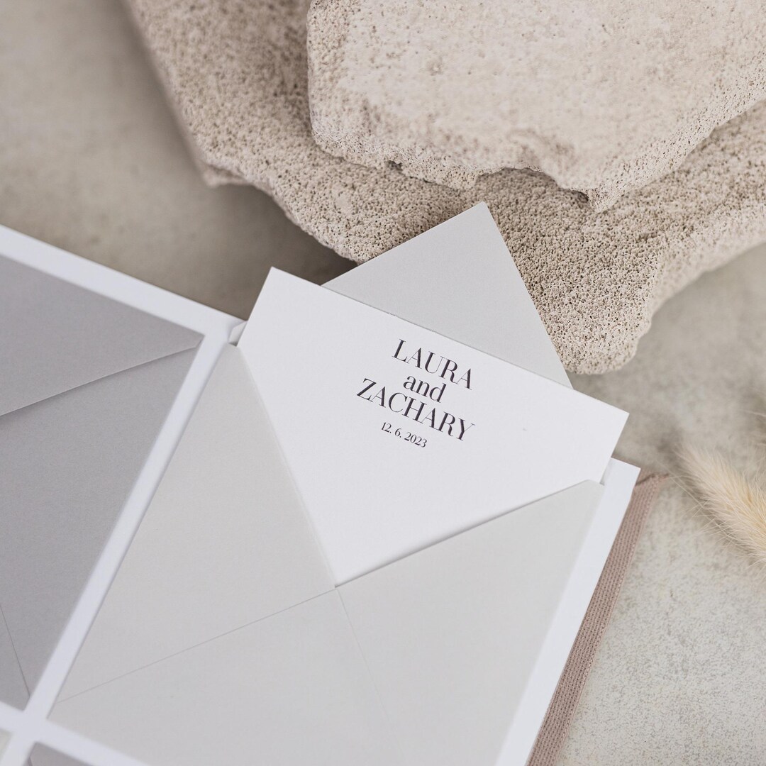 封筒型ウェディングゲストブック：アドバイスカード付きポラロイド