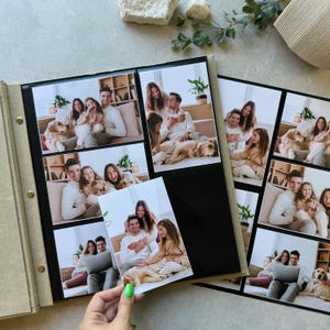 Personalized Family Photo Album | Wedding Memories Holder for 4x6 Pictures | Custom Couple Gift | Large Memory Book | Memories Photo Album