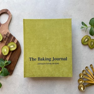 Pasta de receitas personalizada | Livro de receitas personalizado | Organizador de cozinha personalizado A4 com 4 argolas | Presente de capa dura para cozinheiros