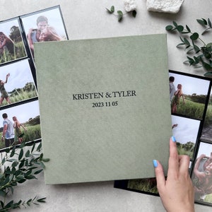 Personalized Custom Couple Photo Album With Sleeves up to 4x6 Photos, Slip in Family Photo Album, Wedding album imagem 1