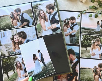 Gepersonaliseerd groot fotoalbum: 4 x 6 insteekpagina's, aangepaste aandenken - cadeau voor stel - herinneringsboek