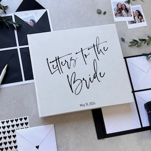 Livre d'or de mariage personnalisé avec enveloppes pour photos Instax et Polaroid ® avec cartes de souhaits et conseils, livre d'or personnalisé avec photo de mariage