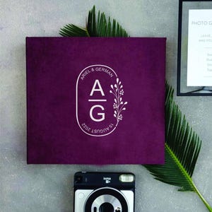 Instax Mini Guest book Album, Instax Photo Album, Instax Guest Book, Marsala Guest Book, Personalized Photo Guest Book