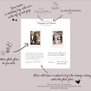 Instant Wedding Album Ivory Guest Book With Black Lettering Instax Photo Album, Birthday Album, Wedding Album image 6