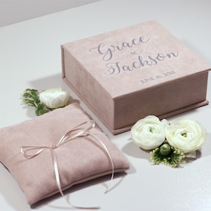 Personalized wedding ring box | Wedding ring pillow | Ring bearer box | Custom ring box | Ceremony ring box | Wedding ring box