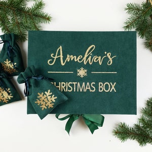Christmas countdown calendar 2 IN 1 Personalized Christmas Box with Christmas advent calendar bags set advent calendar kids