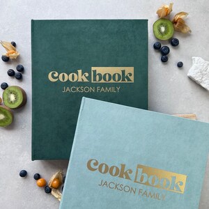 Pasta de receitas personalizada, livro de receitas, pasta personalizada A4 de 4 argolas com capas, pasta de capa dura, livro organizador de receitas, presente de culinária