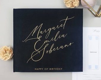 Personalized 1st Birthday Guest Book for Instax Photos and Wishes, Birthday Party Gift