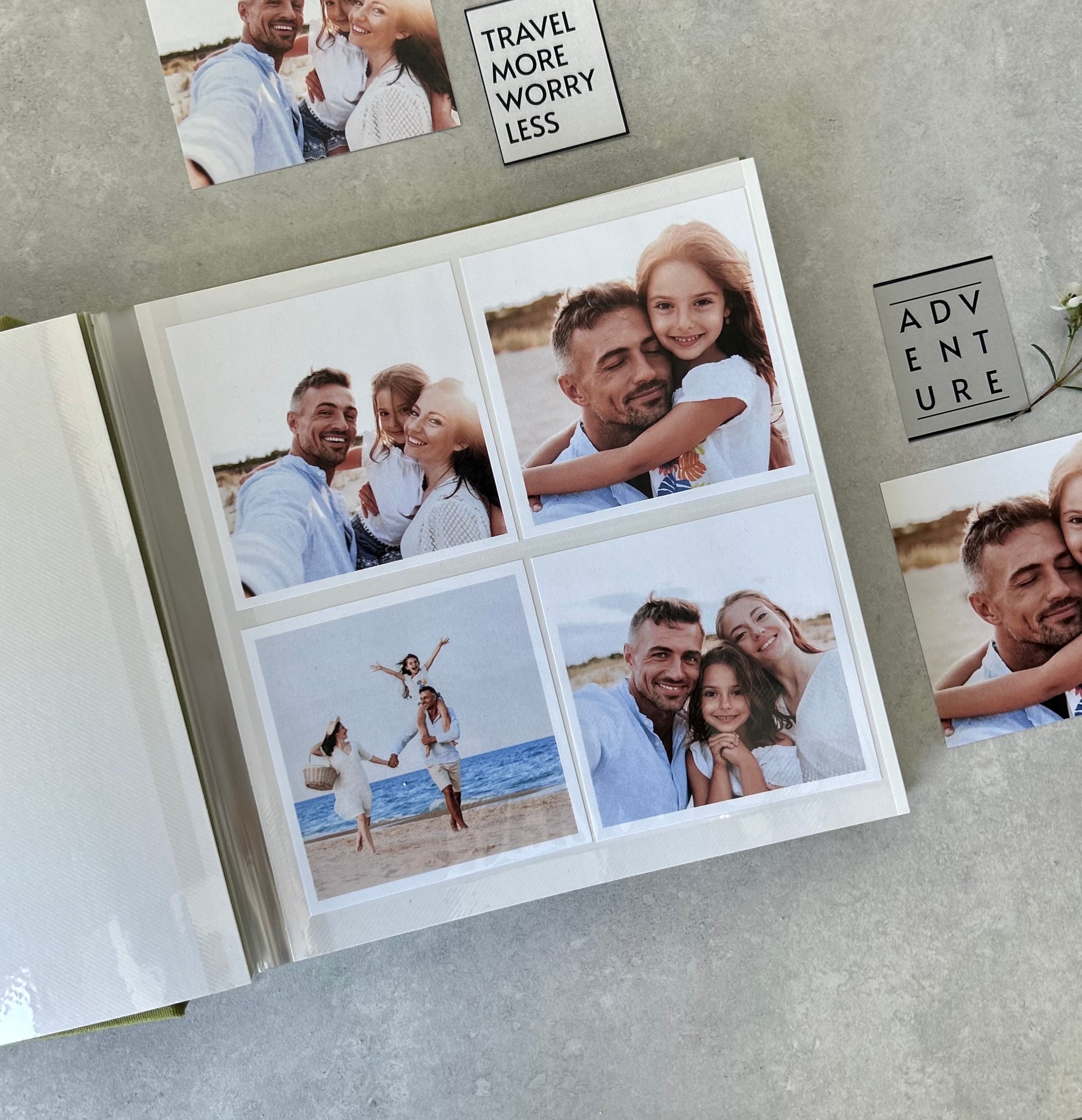 Personalised Modern Scrapbook Photo Album With Self-adhesive Pages