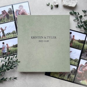 Personalized Custom Couple Photo Album With Sleeves up to 4x6 Photos, Slip in Family Photo Album, Wedding album imagem 4