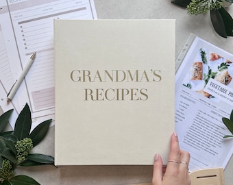 Personalized Recipe Book: Custom Cookbook Binder, Cooking Gift For Mother’s Day