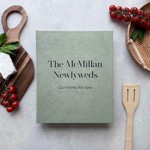 Classeur de recettes personnalisé | Livre de recettes | Classeur A4 à 4 anneaux personnalisé | Organiseur de recettes | Cadeau de cuisine pour jeunes mariés