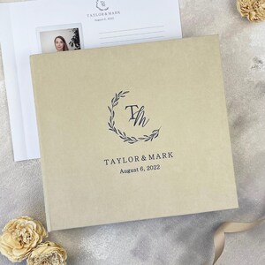 Handmade Wedding Guest Book: Gift for Newlyweds, Personalized Photo Album