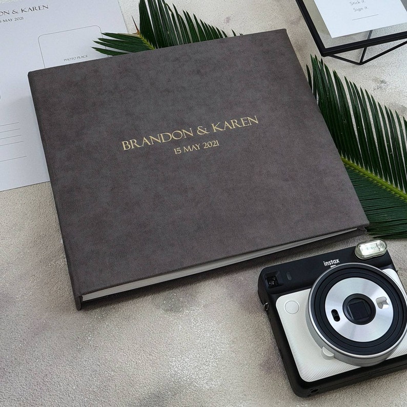 Instax Mini Album Instax Photo Album Instax Guest Book Dark Etsy