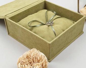 Personalized Wedding Ring Box: Custom Keepsake with Ring Pillow For Rings