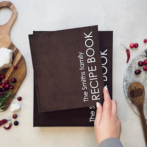 Carpeta de recetas personalizada tamaño A5, libro de cocina personalizado tamaño A5, carpeta de recetas de cocina tamaño A4, organizador de carpetas para recetas familiares, el mejor regalo