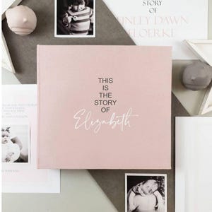 First Year Baby Book | Pink Baby Album | Modern Baby Memory Book Journal | Baby Shower Gift | Baby Book | 5 Year Baby book | Best Gift Mom