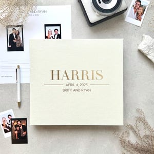 Personalized Wedding Photo Guest Book, Wedding Photo Album for Photos - Mini Square Wide, Wedding Guestbook Alternative + FREE PRINTED SIGN