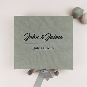Caixa de lembranças de casamento personalizada | Caixa de memórias personalizada para álbum de fotos, livro de visitas ou scrapbook | Caixa de envelopes de casamento ou caixa de cartão de casamento