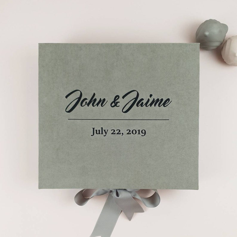 Personalized Luxury Gray Wedding Box Wedding Envelopes Box or Etsy