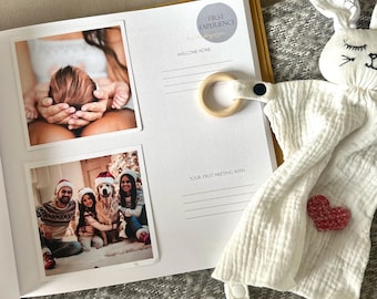 Livro de Memórias Personalizado do Bebê, Álbum de Fotos dos Primeiros 5 Anos como Diário, Presente para Nova Mamãe