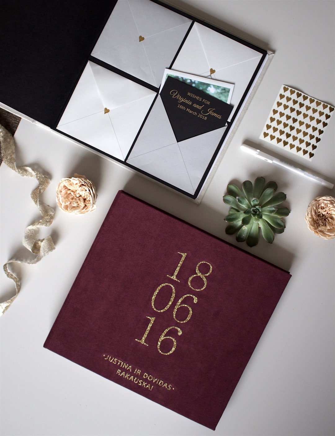 Exclusive Envelope Guest Book Alternative Rustic Wedding Guest Book