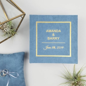 Personalized wedding ring box | Wedding ring pillow | Ring bearer box | Custom ring box | Ceremony ring box | Newlyweds rings box