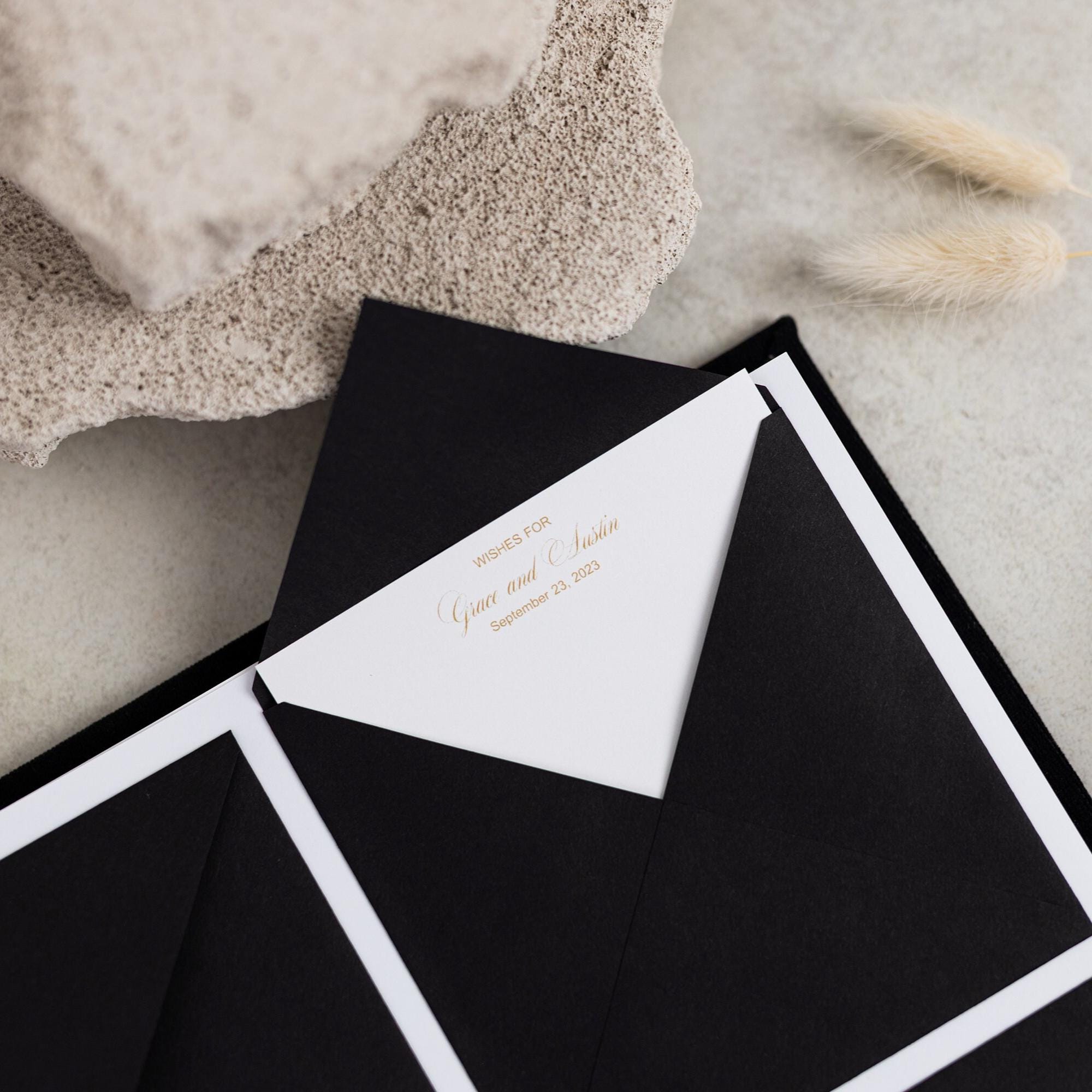 封筒付きパーソナライズウェディングゲストブック：ウェディングフォト