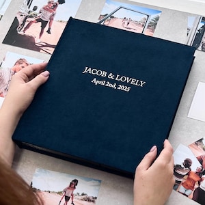 Personalized Family Photo Album for 4x6 Photos, Custom Wedding Photo Album with Sleeves, Slip in Family Photo Album, Best Wedding album