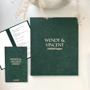 Carpeta personalizada para celebrantes de bodas con votos / Libro A4 para oficiantes de ceremonias